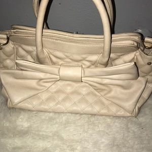 Cream Bow Purse